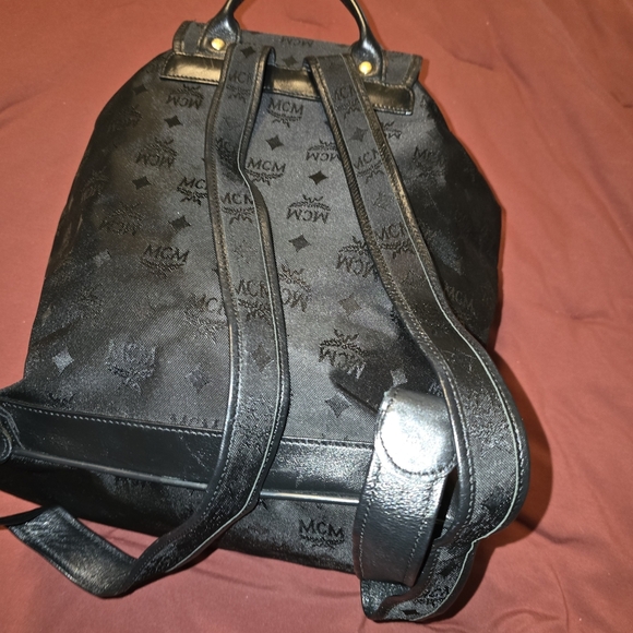 MCM Black Backpack with Gold Accents main image 5